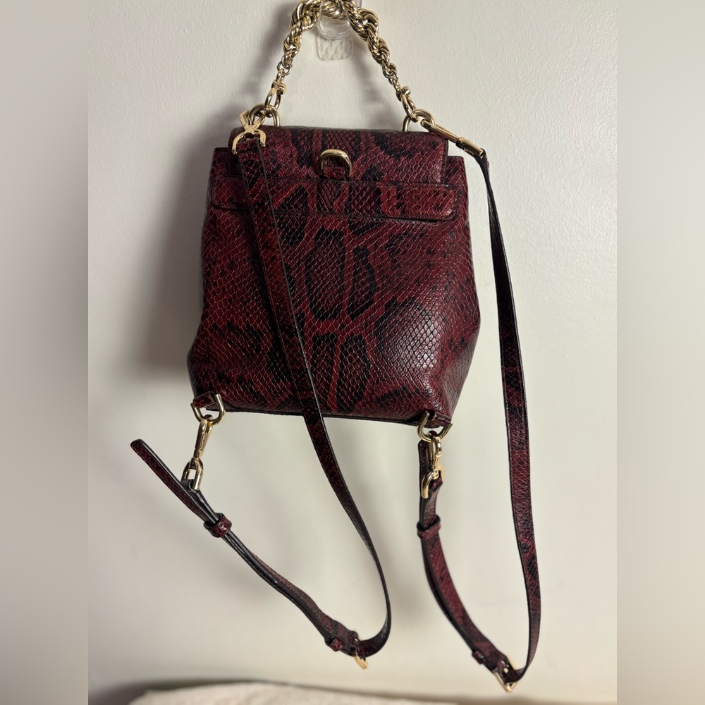 Michael Kors Mott Chain Python Mini Convertible B… - image 2